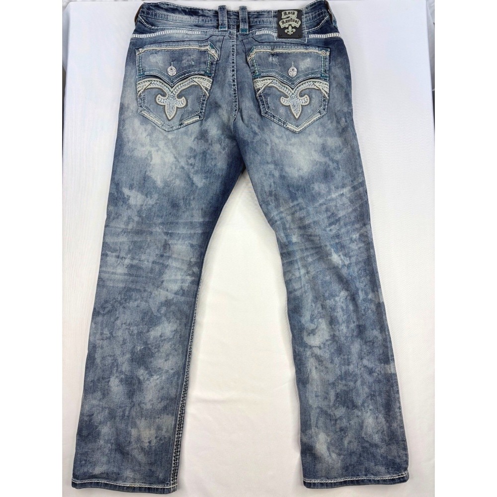 Rock Revival Feeney Relaxed Straight 17 Jean Waist 40 - Picture 6 of 10
